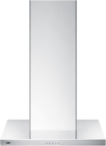 Summit Appliance SEH4624SSADA 24 Inch  Wide Wall-Mounted Range Hood  ADA-Compliant  Charcoal Filter  400 CFM Blower  LED Lighting (24 Inch)