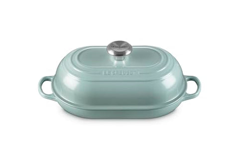 Le Creuset Enameled Cast Iron Signature Oval Bread Oven, 11.5 inch, Sea Salt