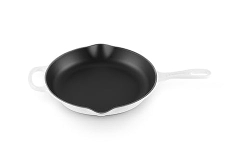 Le Creuset Enameled Cast Iron Signature Round Skillet, 10.25", White