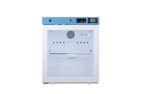 EQTemp ACR22GLHD 19 Inch  Wide Compact Healthcare Refrigerator  1.94 cu.ft  External Temperature Readout (Left Hand Door  Glass Door)