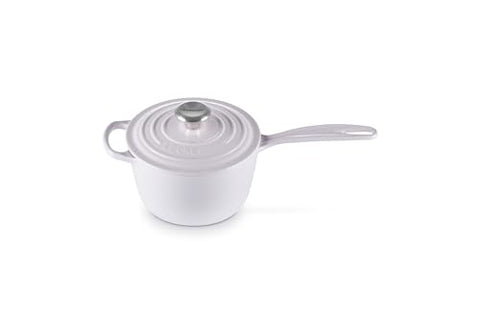 Enameled Cast Iron Signature Round Saucepan with Lid 1.75 qt. - Shallot