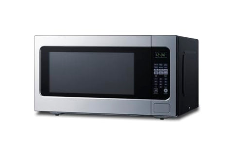 Summit Microwave Oven Stainless Steel Countertop 2.2 Cubic Foot Digital Control Panel 1200W- SMBI27