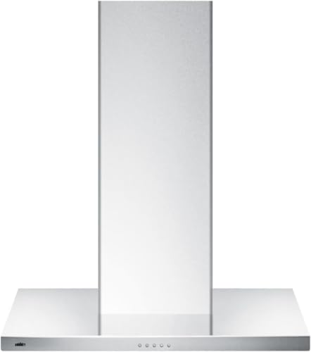 Summit Appliance SEH4630SSADA 24 Inch  Wide Wall-Mounted Range Hood  ADA-Compliant  Charcoal Filter  400 CFM Blower  LED Lighting (30 Inch)