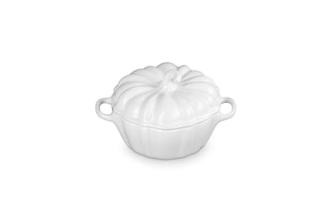 Le Creuset Stoneware Figural Pumpkin Petite Cocotte, 12 oz., White