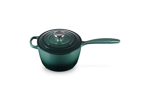 Enameled Cast Iron Signature Round Saucepan with Lid 2.25 qt. - Artichaut
