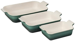 Heritage Set of 3 Rectangular Dishes - Artichaut 1.1 qt., 2.5 qt. & 4 qt.