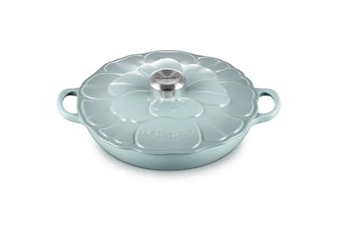 Enameled Cast Iron Signature Petal Braiser 2.25 qt. - Sea Salt