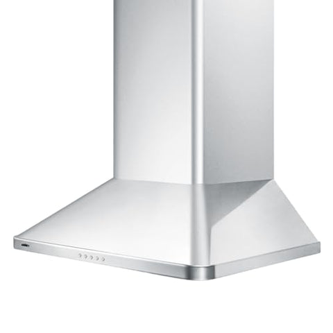 Summit Appliance SEH3624SSADA 24 Inch  Wide Wall-Mounted Range Hood  ADA-Compliant  Charcoal Filter  400 CFM Blower  LED Lighting  Adjustable Height (30 Inch)