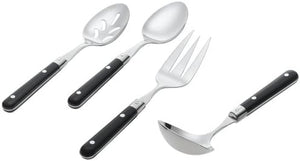 Ginkgo International Le Prix 4-Piece Stainless Steel Hostess Serving Set, Black