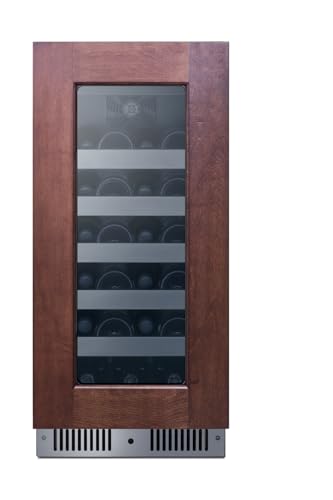 15inch wide built-in wine cellar with panel-ready glass door