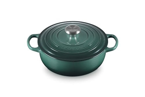 Enameled Cast Iron Signature Round Sauteuse with Lid 3.5 qt. - Artichaut