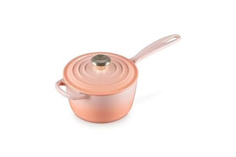 Enameled Cast Iron Signature Round Saucepan with Lid 1.75 qt. - Pche