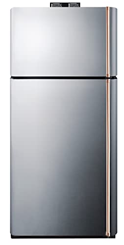 18 cu.ft. break room refrigerator-freezer with stainless steel doors and NIST calibrated alarm/thermometers