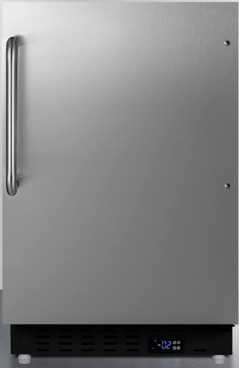 Summit Appliance 2.68 CU. FT. Manual DEFROST MINI Upright Freezer in Stainless Steel,