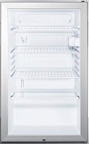 20 inches wide glass door all-refrigerator for built-in use, auto defrost with a lock and white cabinet
