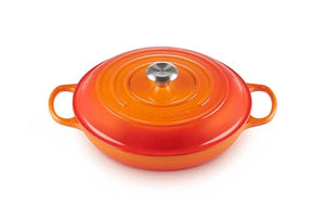 Enameled Cast Iron Signature Round Braiser Lidded 3.5 qt. - Flame