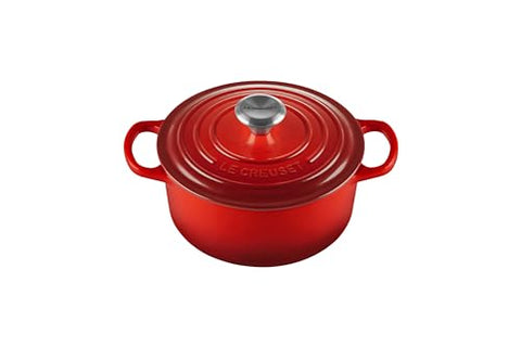 Enameled Cast Iron Signature Round Dutch Oven Lidded 2 qt. - Cerise