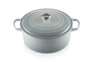 Enameled Cast Iron Signature Round Dutch Oven Lidded 9 qt - Sea Salt