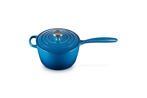 Enameled Cast Iron Signature Round Saucepan with Lid 2.25 qt. - Marseille