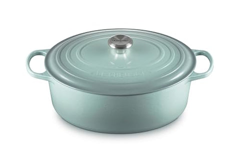 Le Creuset Enameled Cast Iron Signature Oval Dutch Oven, 8 qt., Sea Salt