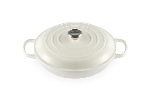 Enameled Cast Iron Signature Round Braiser Lidded 3.5 qt. - White