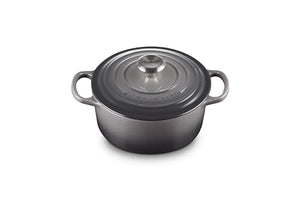 Enameled Cast Iron Signature Round Dutch Oven Lidded 2 qt. - Oyster