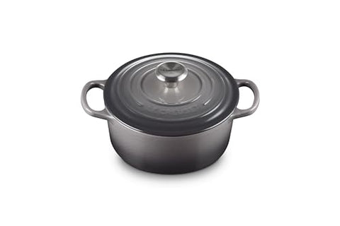 Enameled Cast Iron Signature Round Dutch Oven Lidded 2 qt. - Oyster