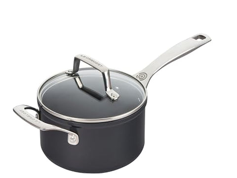 Essential Non Stick Ceramic Saucepan with Glass Lid 2 Qt