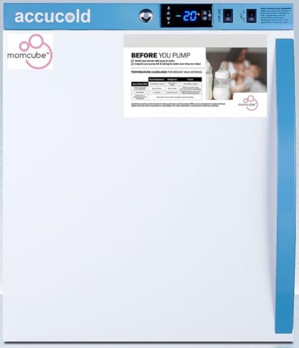 Accucold AFZ1PVMCLHD MOMCUBE Breast Milk Storage Freezer  1.4 Cu.Ft  Open Door Alarm  Adjustable Temperature (LHD)