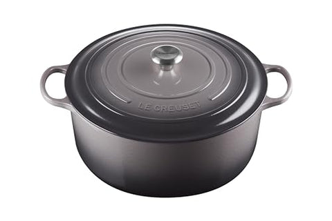 Enameled Cast Iron Signature Round Dutch Oven Lidded 13.25 qt. - Oyster