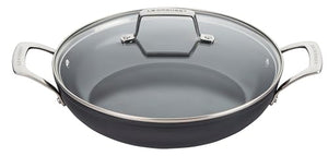 Essential Non Stick Ceramic Shallow Braiser with Glass Lid 3.5 Qt
