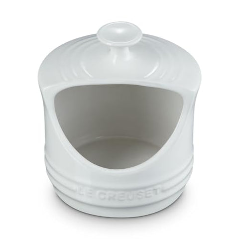 Le Creuset Stoneware Salt Crock, 10 oz., white