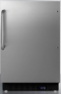 Summit Appliance ALFZ37BCSS Built-in Undercounter ADA Compliant Residential All-Freezer with Stainless Steel Cabinet, Towel Bar Handle, Door Storage, Adjustable Thermostat and Manual Defrost