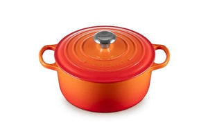 Enameled Cast Iron Signature Round Dutch Oven Lidded 4.5 qt. - Flame