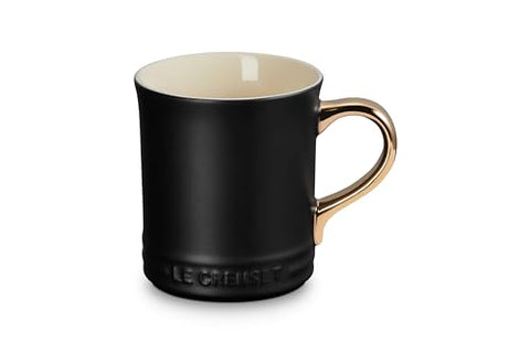 Mug with Gold Metallic Handle - Licorice 14 oz.