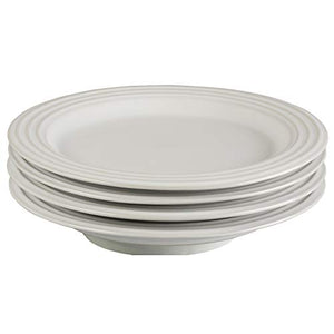 Le Creuset Stoneware Set of 4 Salad Plates, 8.5" each, White