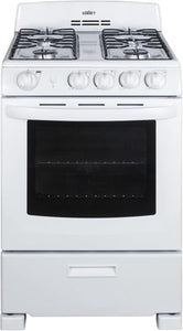 Summit 24" Gas Range, 2.9 cu. ft. Oven, 4 Burners, White- RG244WS