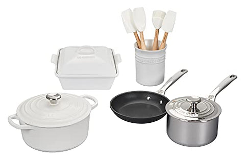 12 Piece Mixed Material Set - White