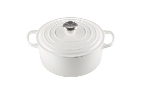 Le Creuset Enameled Cast Iron Signature Round Dutch Oven, 4.5 qt., White