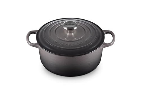 Enameled Cast Iron Signature Round Dutch Oven Lidded 4.5 qt. - Oyster