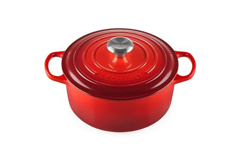 Enameled Cast Iron Signature Round Dutch Oven Lidded 4.5 qt. - Cerise