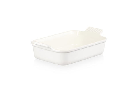 Rectangular platter 26 cm - Heritage, Ceramic, White, Le Creuset