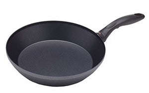 Swiss Diamond 11" Stir Fry Pan Nonstick Diamond Coated Aluminum Stir Fry Pan, With Lid - PFOA Free, Dishwasher Safe and Oven Safe Stir Fry Pan, Grey