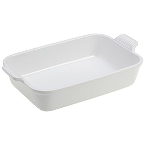 Le Creuset Stoneware Heritage Rectangular Dish, 4 qt. (12" x 9"), White
