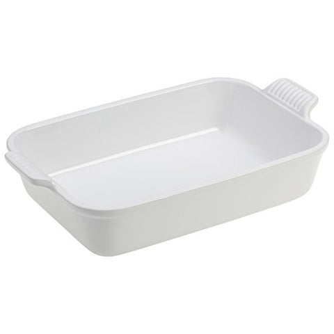 Le Creuset Stoneware Heritage Rectangular Dish, 4 qt. (12" x 9"), White