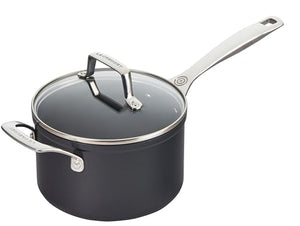 Essential Non Stick Ceramic Saucepan with Glass Lid 3 Qt