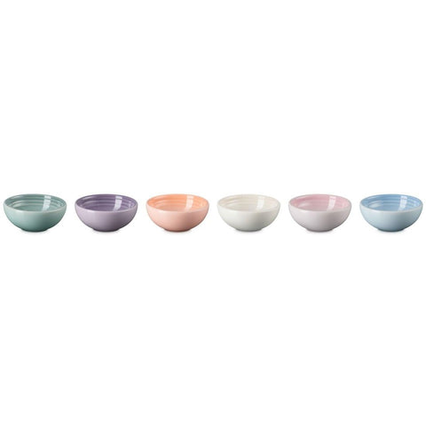 Pinch Bowl Gift Set (Set of 6) - Multi Color (Sea Salt Meringue Peche Provence Shell Pink Coastal Blue)