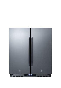 Summit 36" Refrigerator Freezer, Side-By-Side, Undercounter, 5.8 cu.ft Capacity, ADA Compliant, Stainless Steel- FFRF36ADA