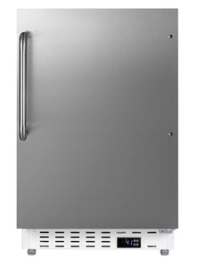 Summit 21" Refrigerator, Built-In Undercounter Fridge, 3.53 cu.ft. Capacity, ADA Compliant, Stainless Steel- ALR46WCSS