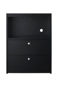 Summit Appliance CWM2ADA 2-Drawer Microwave Cabinet, Black; ADA Compliant Height; 2 Slide-Out Drawers; 12.5" H x 24.5" W Opening; 4 Leveling Legs; Ships Fully Assembled